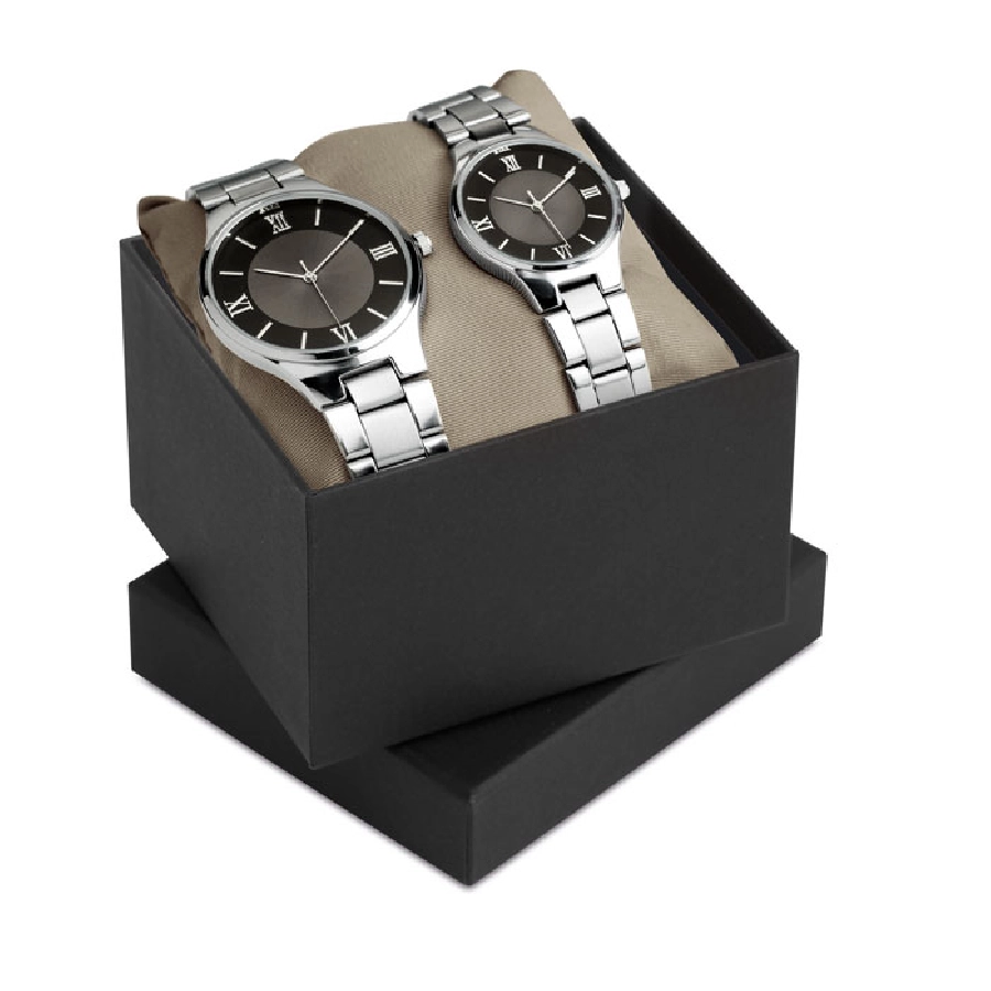 Zestaw 2 zegarków TWO FOR TIME MO7991-03 czarny