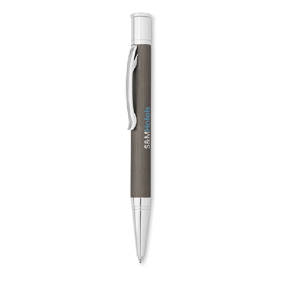 Aluminiowy długopis w pudełku SILVER MO8407-18 szary