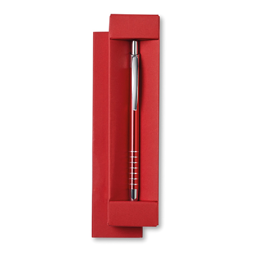 Długopis aluminiowy w pudełku THEBOX MO8522-05 czerwony