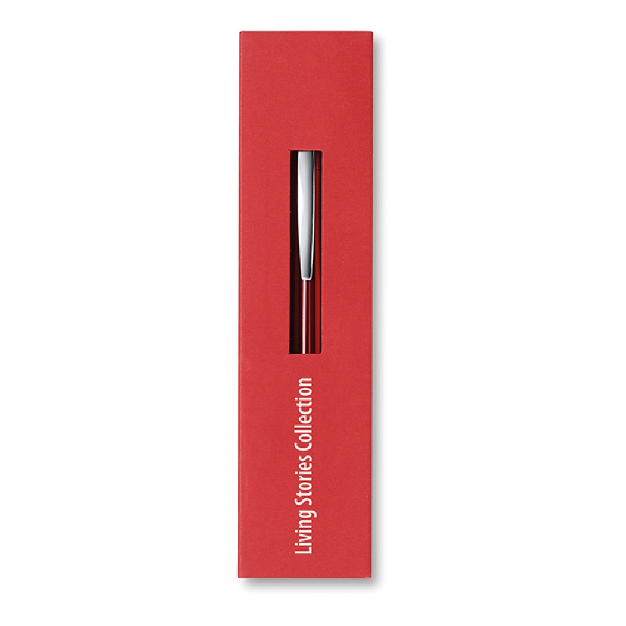Długopis aluminiowy w pudełku THEBOX MO8522-05 czerwony