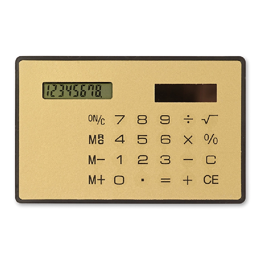 Płaski kalkulator THINNY MO8615-98 złoty