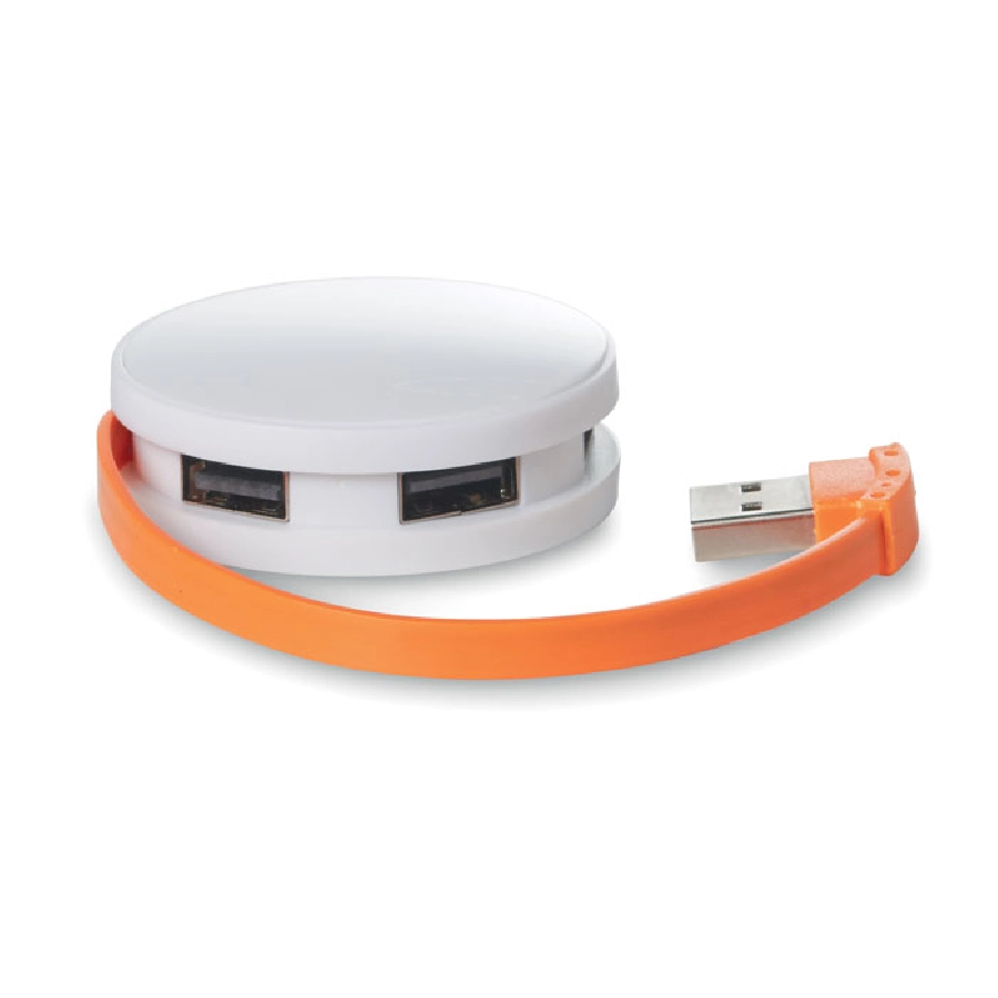 Rozdzielacz USB 4 porty ROUNDHUB MO8671-10 pomarańczowy