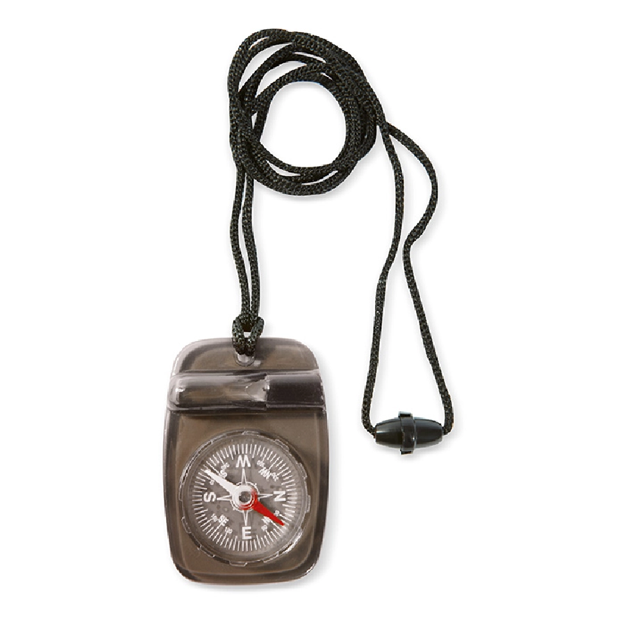Kompas i gwizdek na sznurku CORDY MO8704-03 czarny