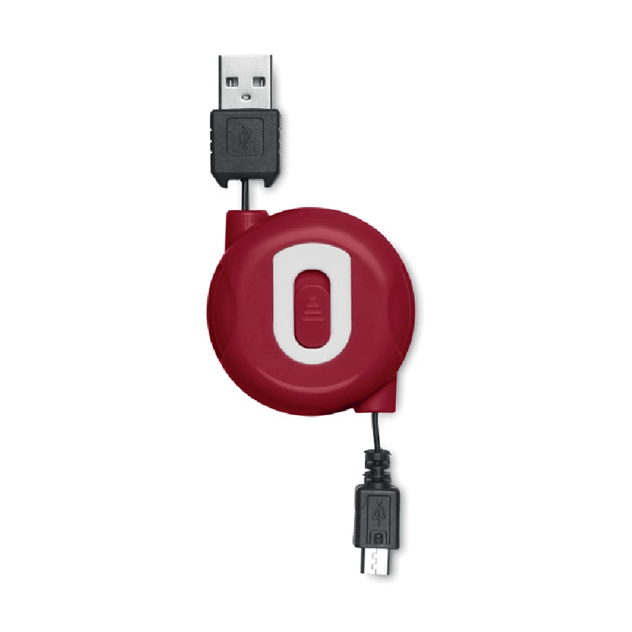 Kabel USB-mikroUSB zwijany COMPACTMICRO MO8733-05 czerwony