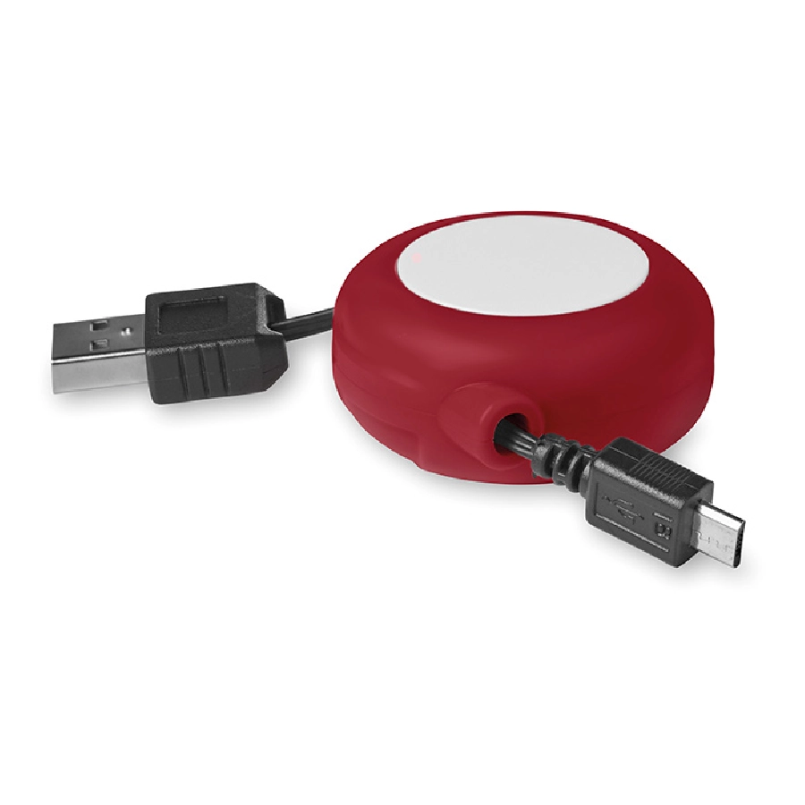 Kabel USB-mikroUSB zwijany COMPACTMICRO MO8733-05 czerwony