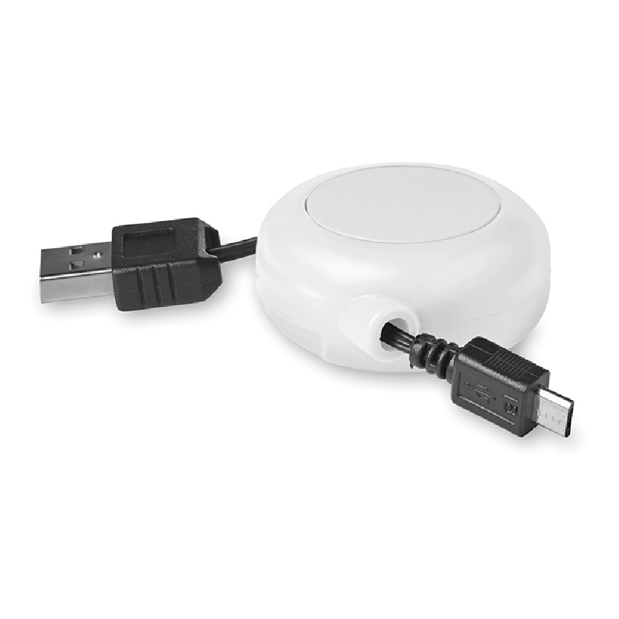 Kabel USB-mikroUSB zwijany COMPACTMICRO MO8733-06 biały
