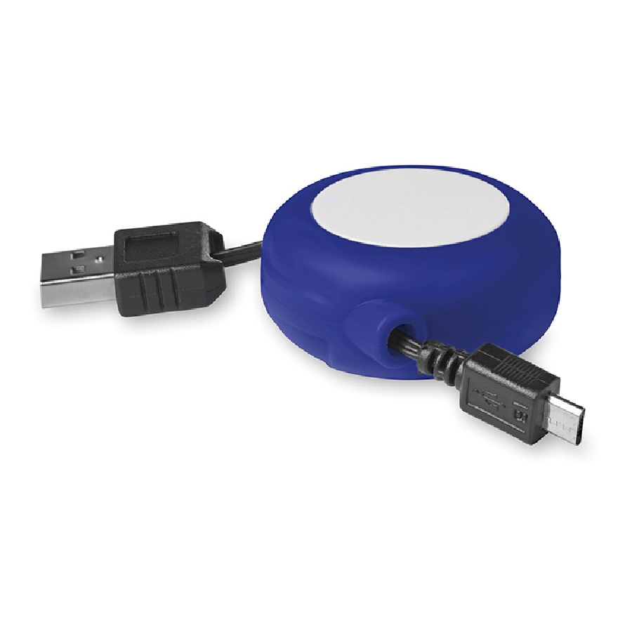 Kabel USB-mikroUSB zwijany COMPACTMICRO MO8733-37 granatowy