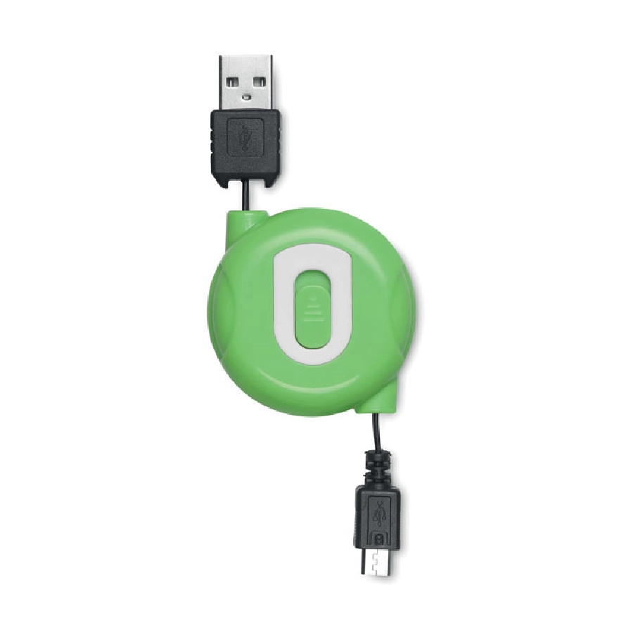 Kabel USB-mikroUSB zwijany COMPACTMICRO MO8733-48 limonka