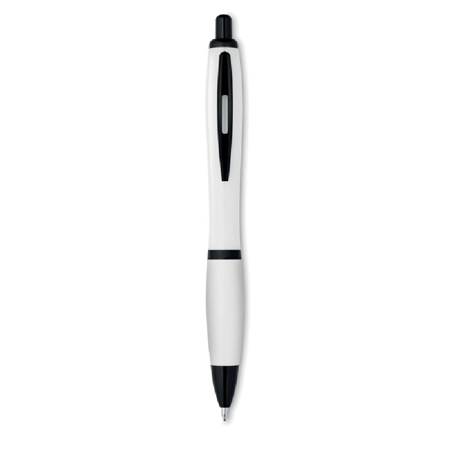 Kolorowy długopis z czarnym wy RIOSOFT MO8748-06 biały