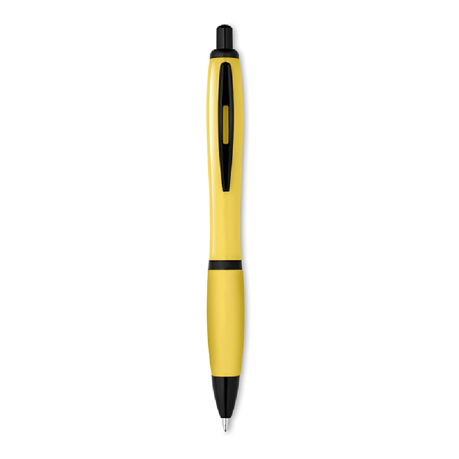 Kolorowy długopis z czarnym wy RIOSOFT MO8748-08 żółty