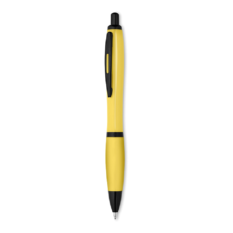 Kolorowy długopis z czarnym wy RIOSOFT MO8748-08 żółty