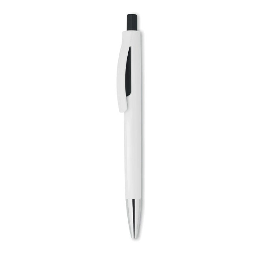 Przyciskany długopis w białej LUCERNE WHITE MO8814-03 czarny