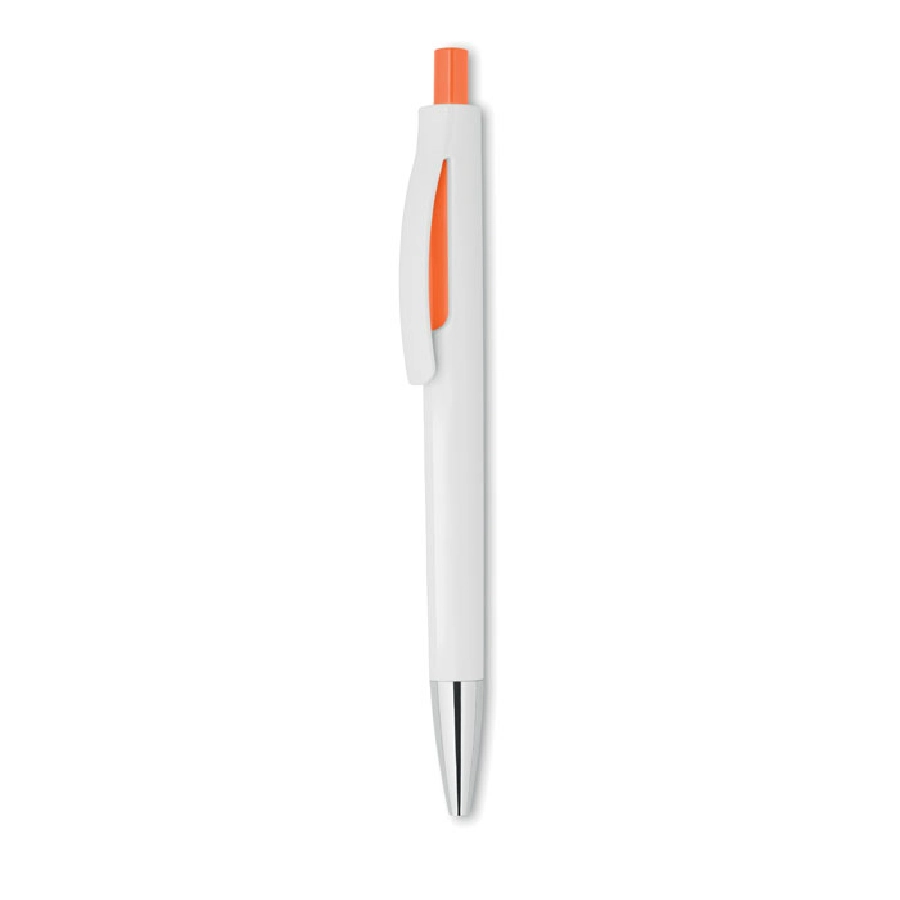 Przyciskany długopis w białej LUCERNE WHITE MO8814-10 pomarańczowy