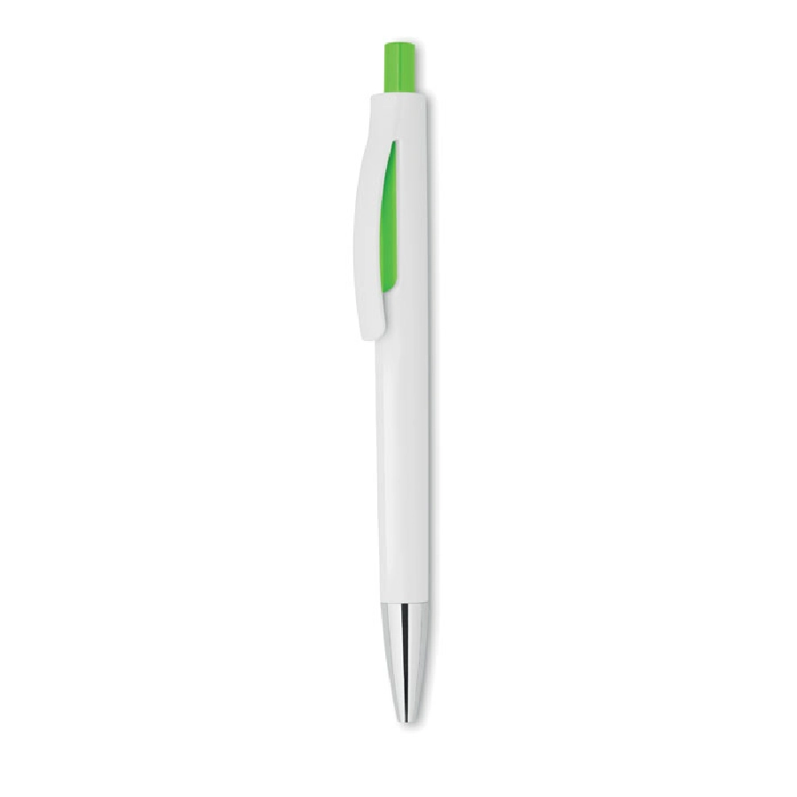 Przyciskany długopis w białej LUCERNE WHITE MO8814-48 limonka