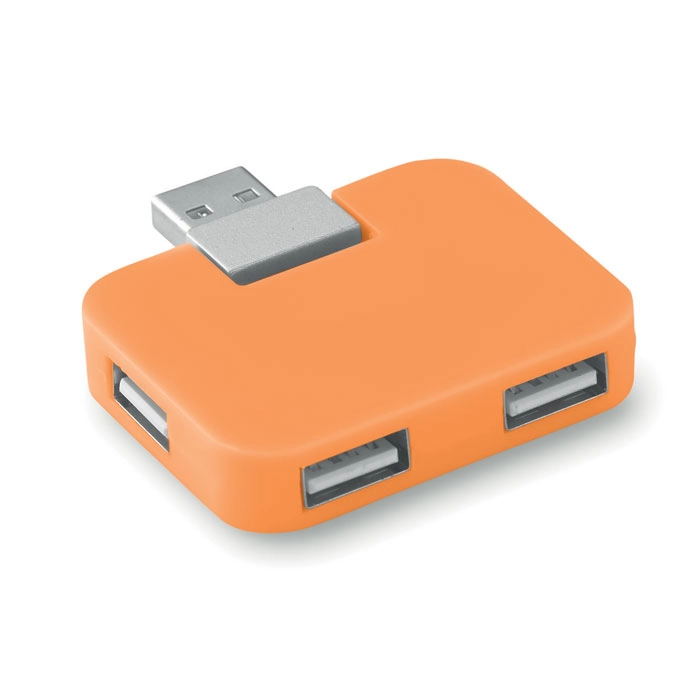 Hub USB 4 porty SQUARE MO8930-10 pomarańczowy