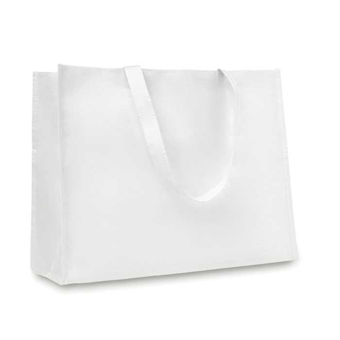 Pozioma torba na zakupy HORIZONTAL WOVEN MO8969-06 biały