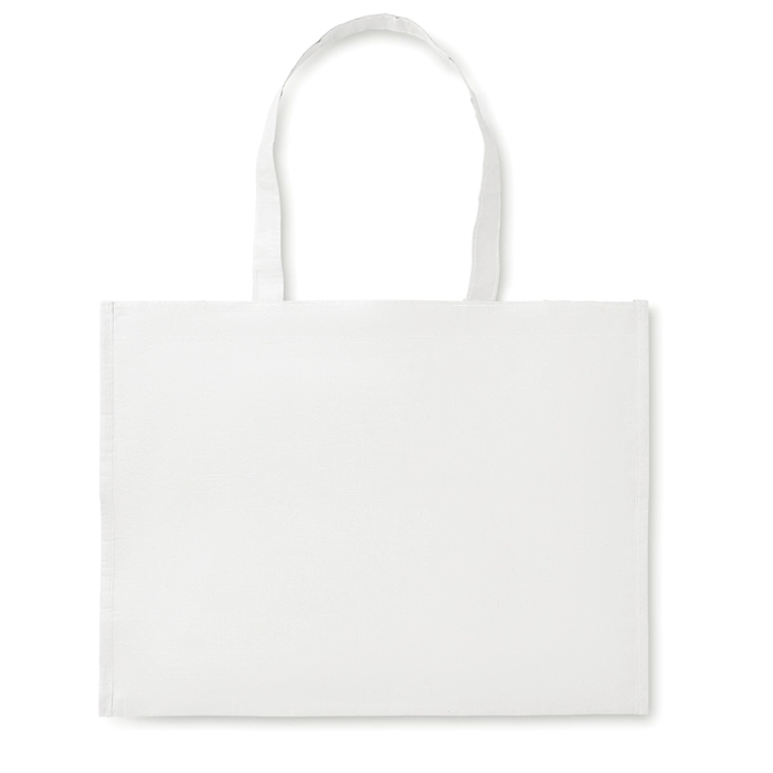 Pozioma torba na zakupy HORIZONTAL WOVEN MO8969-06 biały