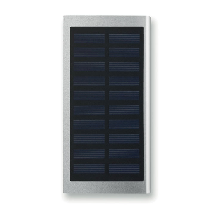 Solarny power bank 8000 mAh SOLAR POWERFLAT MO9051-16 srebrny
