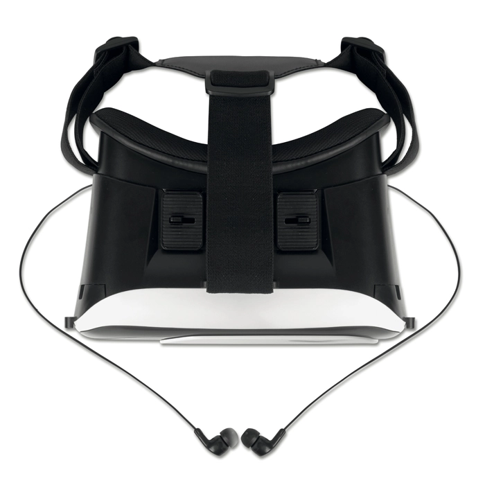 Okulary 3D z ABS ze słuchawkami VIRTUAL LUX MO9072-06 biały
