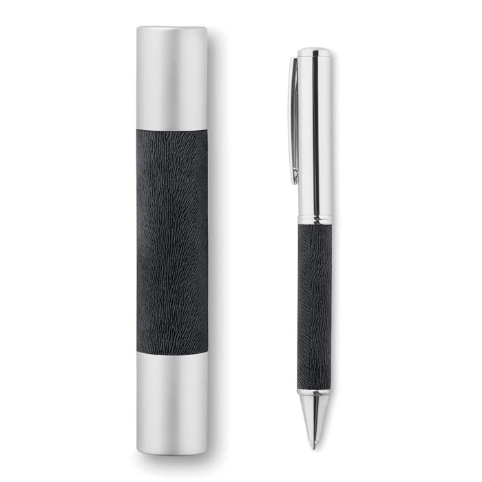 Metalowy długopis w tubie PREMIER2 MO9123-03 czarny