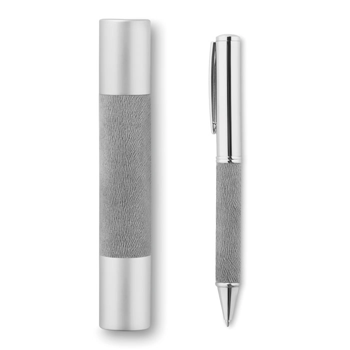 Metalowy długopis w tubie PREMIER2 MO9123-07 szary