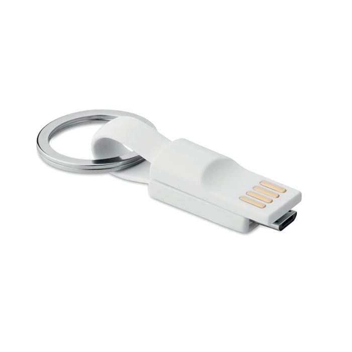Brelok USB/microUSB MINI MO9170-06 biały