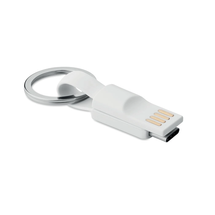 Brelok USB/USBtypC MINI C MO9171-06 biały