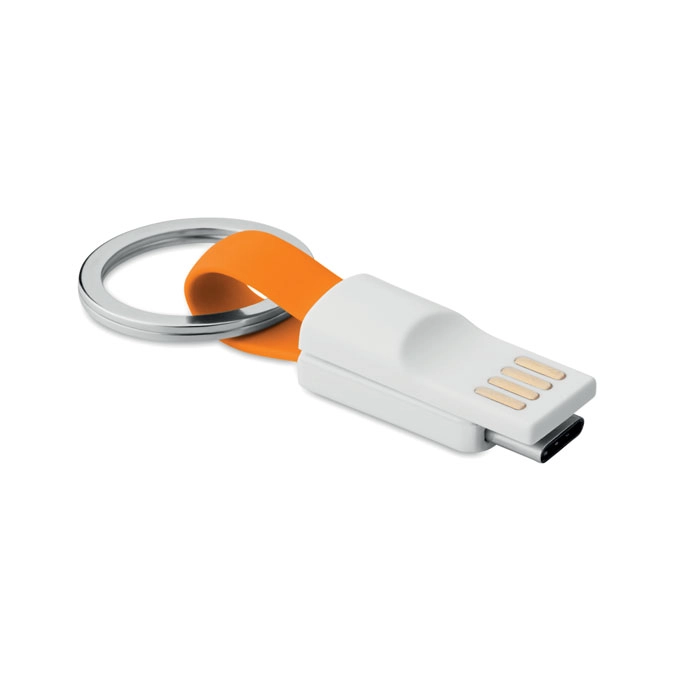 Brelok USB/USBtypC MINI C MO9171-10 pomarańczowy