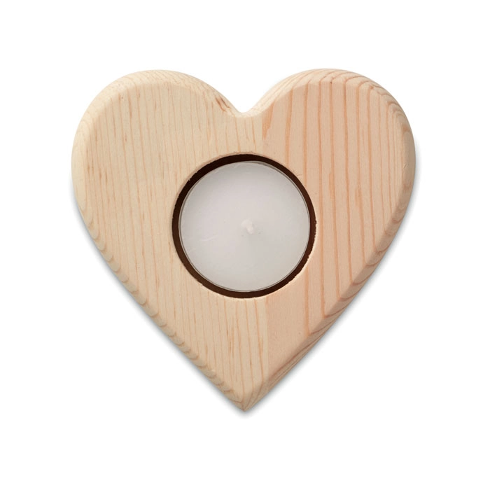 Świecznik serce TEAHEART MO9377-40 drewno