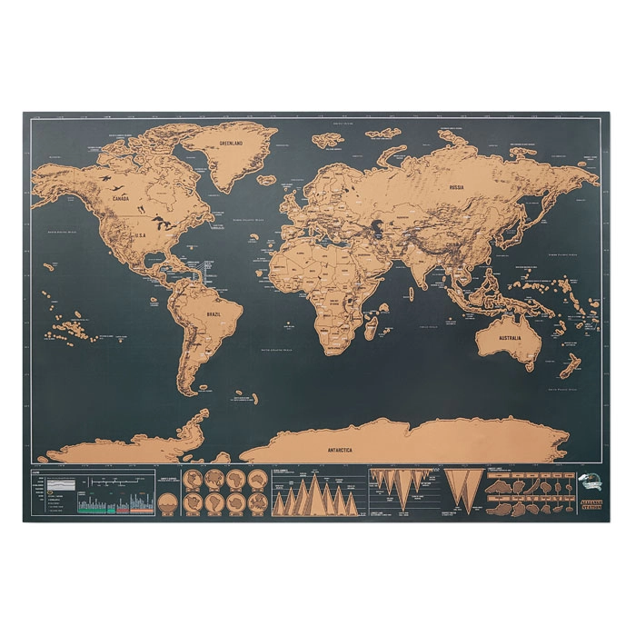 Mapa świata zdrapka BEEN THERE MO9736-13 beżowy