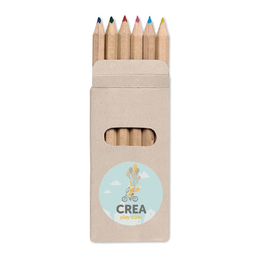 6 kolorowych ołówków ABIGAIL KC2478-99 wielokolorowy