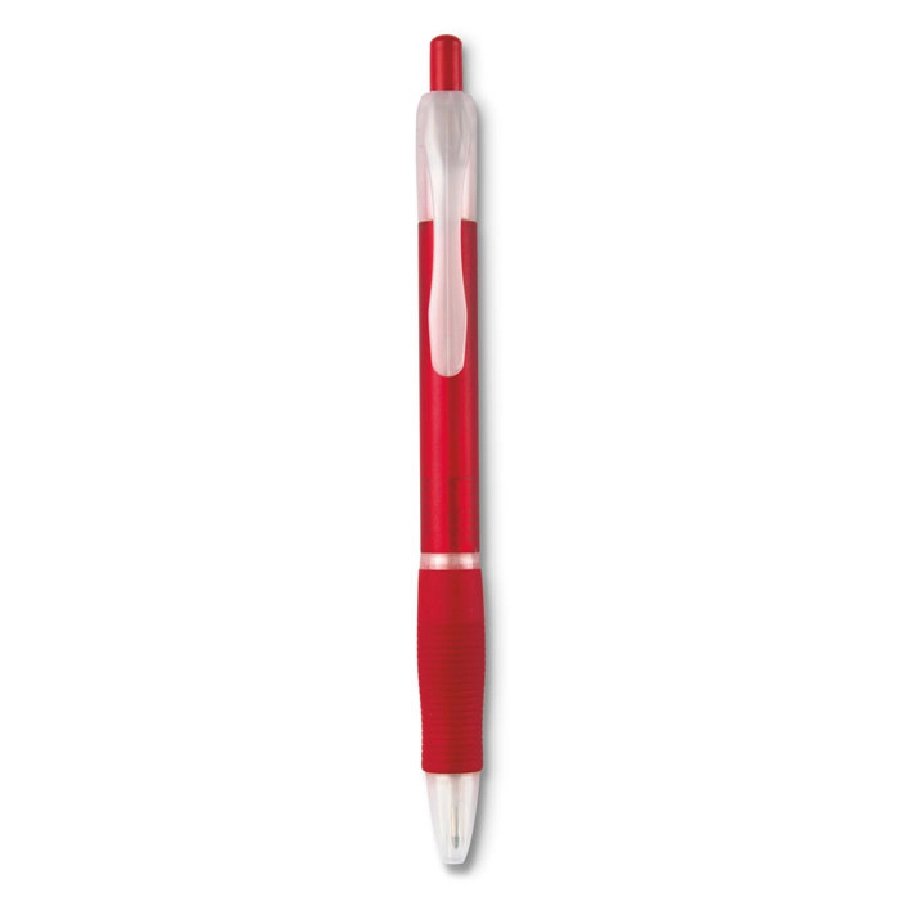 Długopis z gumowym uchwytem MANORS KC6217-25 czerwony