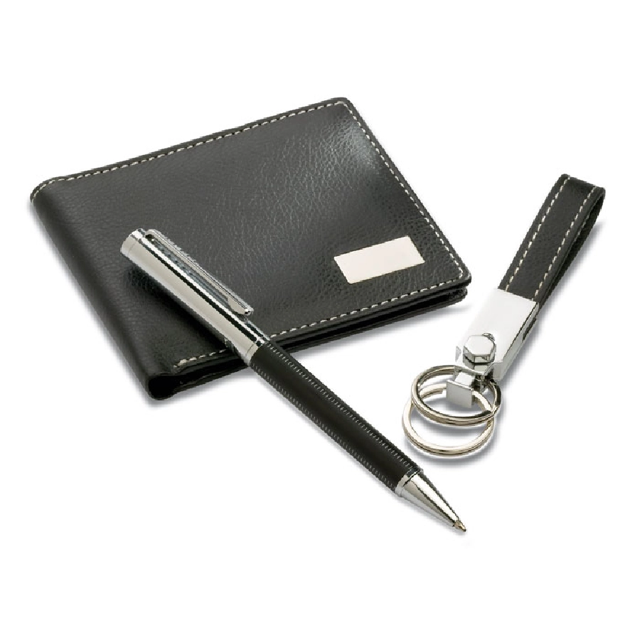 Portfel długopis breloczek ELEGANCI KC7109-03 czarny
