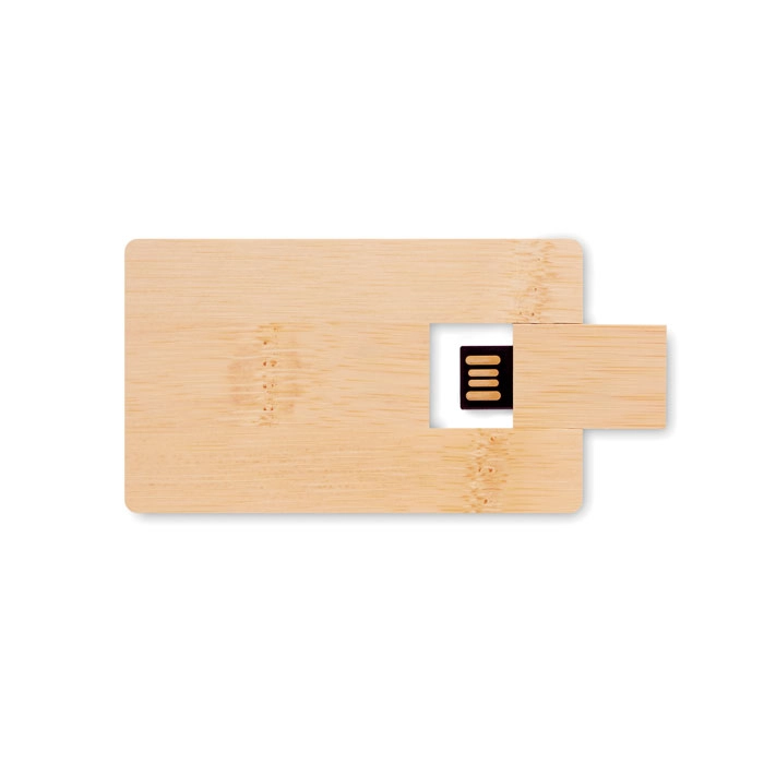 16GB USB: bambusowa obudowa CREDITCARD PLUS MO1203-40