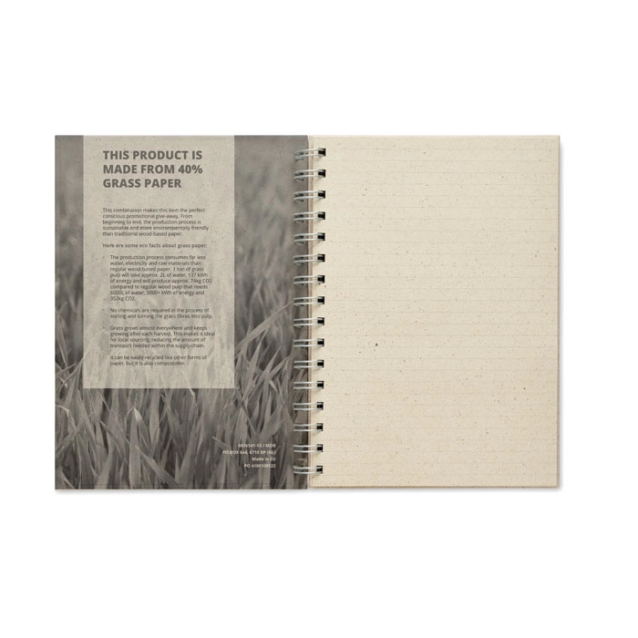 NotesA5 kratkę papier z trawy GRASS BOOK MO6541-13