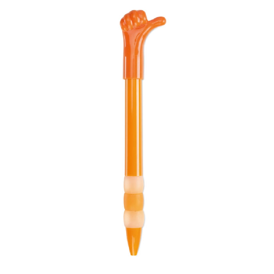 Długopis ręka HELLO MO7203-10 pomarańczowy