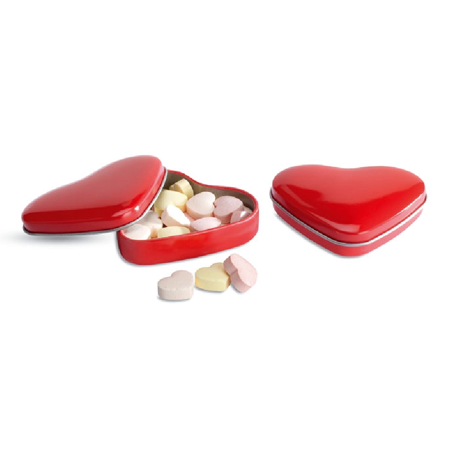 Cukierki w pudełku serce LOVEMINT MO7234-05 czerwony