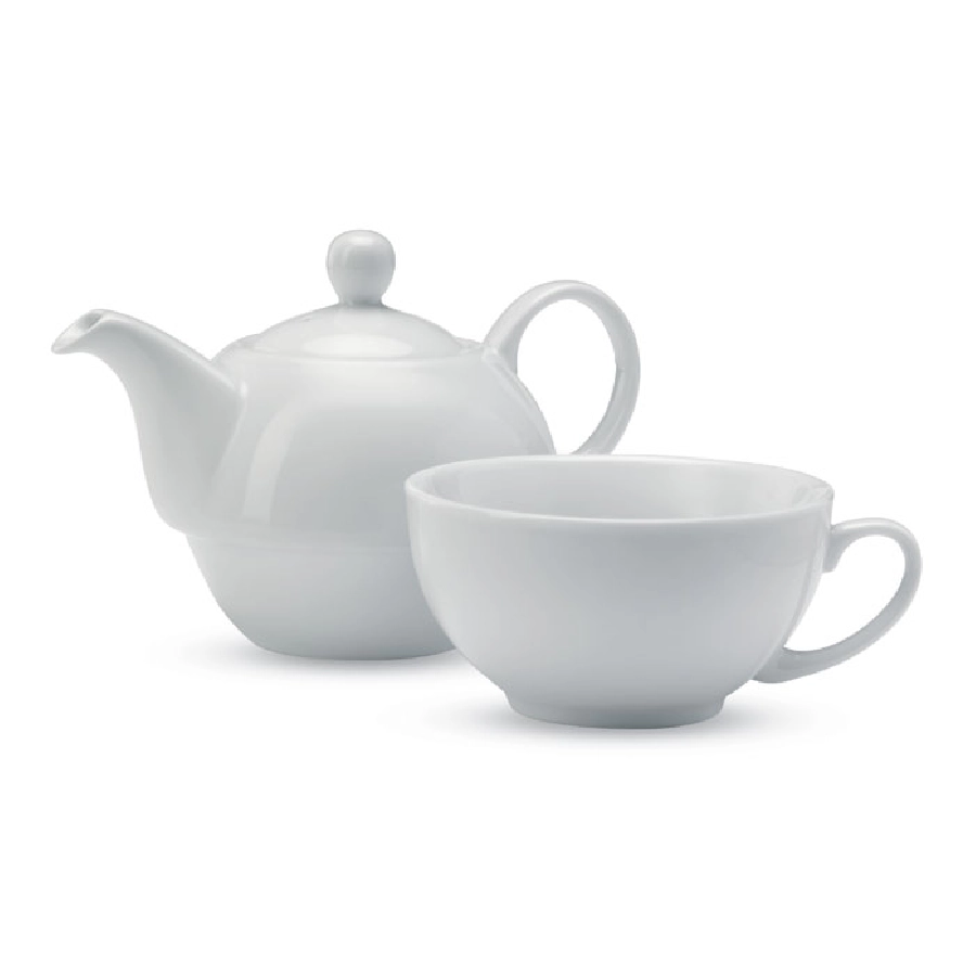 Zestaw do herbaty z dzbankiem TEA TIME MO7343-06 biały