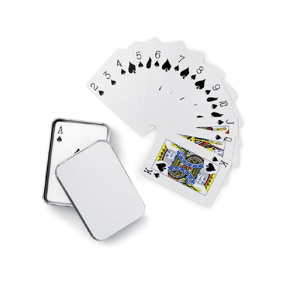 Karty do gry metalowe pudełko AMIGO MO7529-16 srebrny
