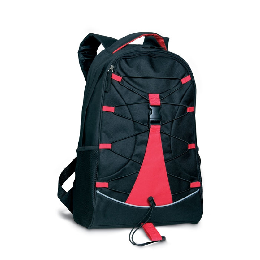 Czarny plecak MONTE LEMA MO7558-05 czerwony