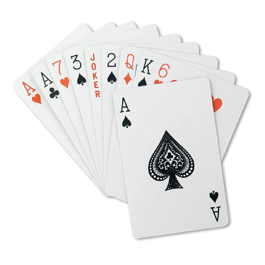 Karty do gry w pudełku ARUBA MO8614-05 czerwony