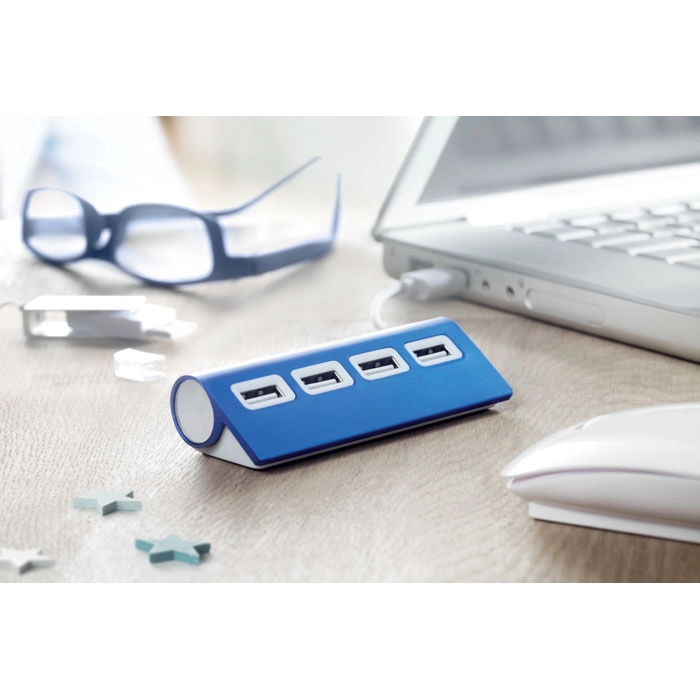 Hub USB ALUHUB MO8853-04 niebieski