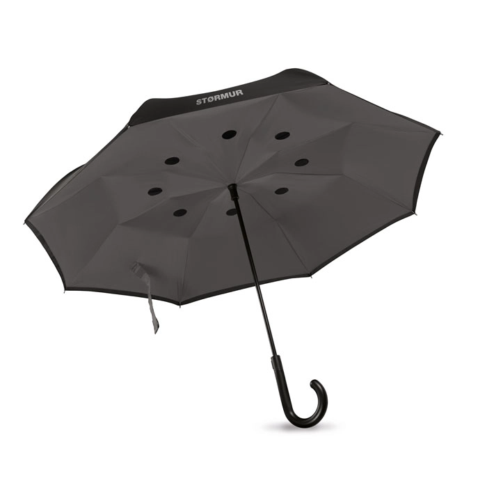 Odwrotnie otwierany parasol DUNDEE MO9002-07 szary