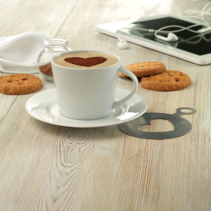 Kubek cappuccino i talerzykiem PARIS MO9080-06 biały
