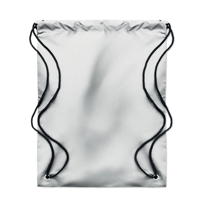 Odblaskowy plecak ze sznurkiem SHOOP REFLECTIVE MO9403-14 srebrny
