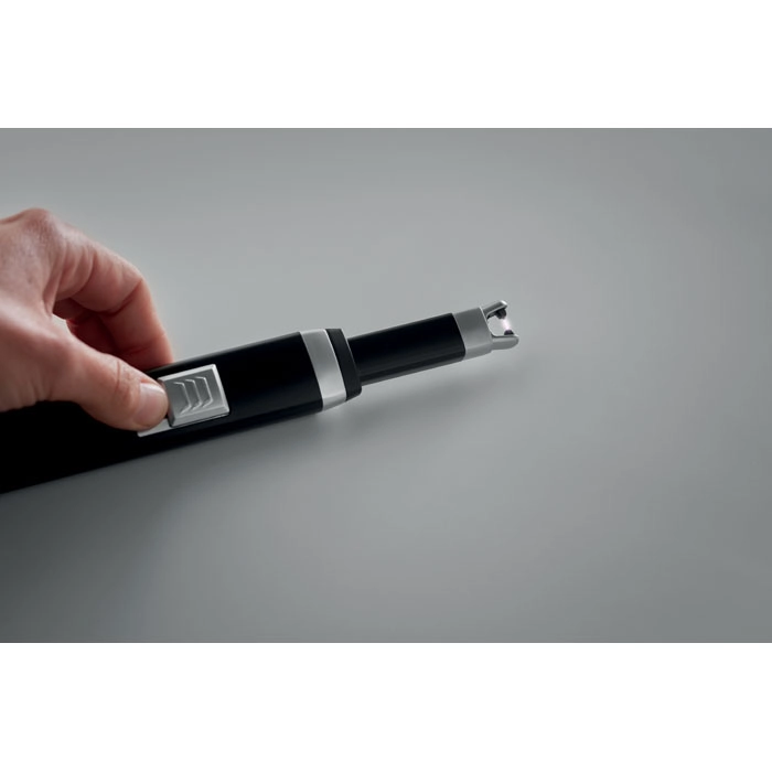 Duża zapalniczka USB FLASMA PLUS MO9651-03 czarny