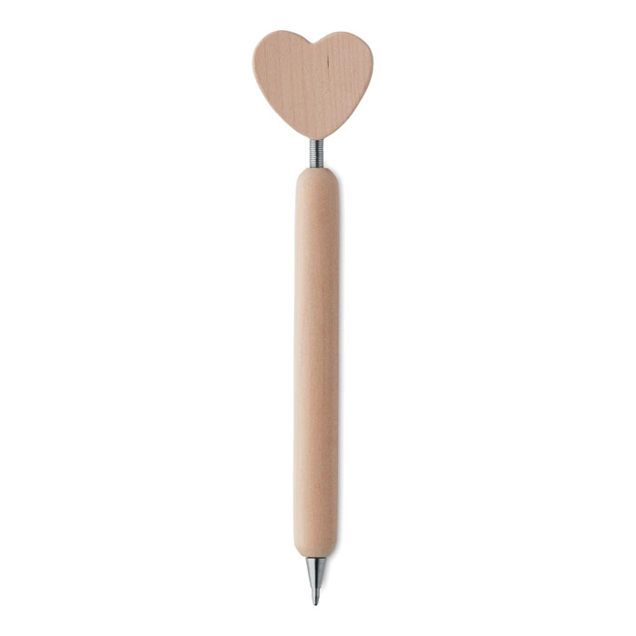 Drewniany długopis z sercem SEELE MO9704-40 drewno
