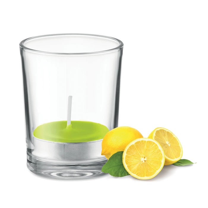 Świeczka zapachowa TRANSPARENT MO9734-48 limonka
