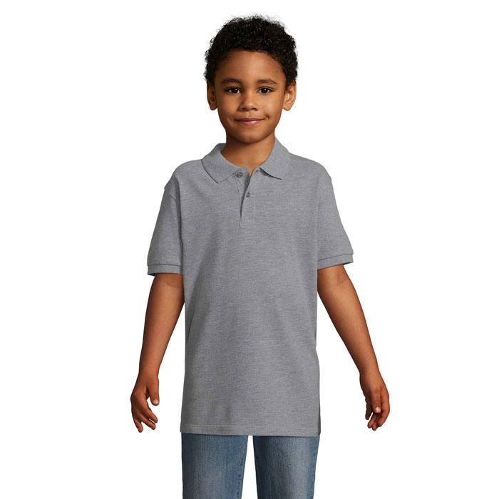 PERFECT Dziecięce POLO 180g PERFECT KIDS S02948-GY-L