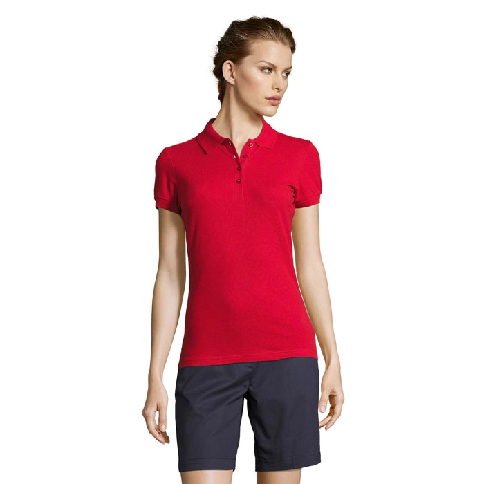 PEOPLE Damskie POLO 210g PEOPLE S11310-RD-L